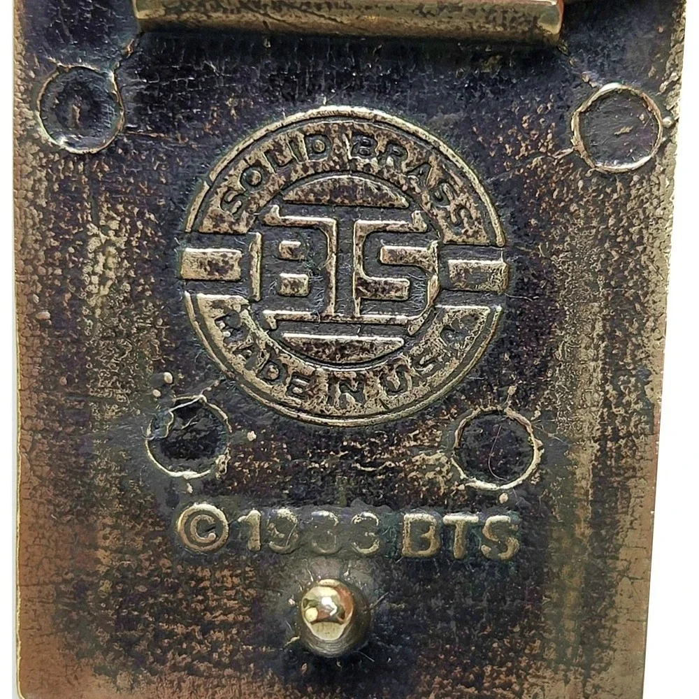 BTS 1988 USA Olympics Solid Brass Belt Buckle Vintage Collectible Retro Accessor
